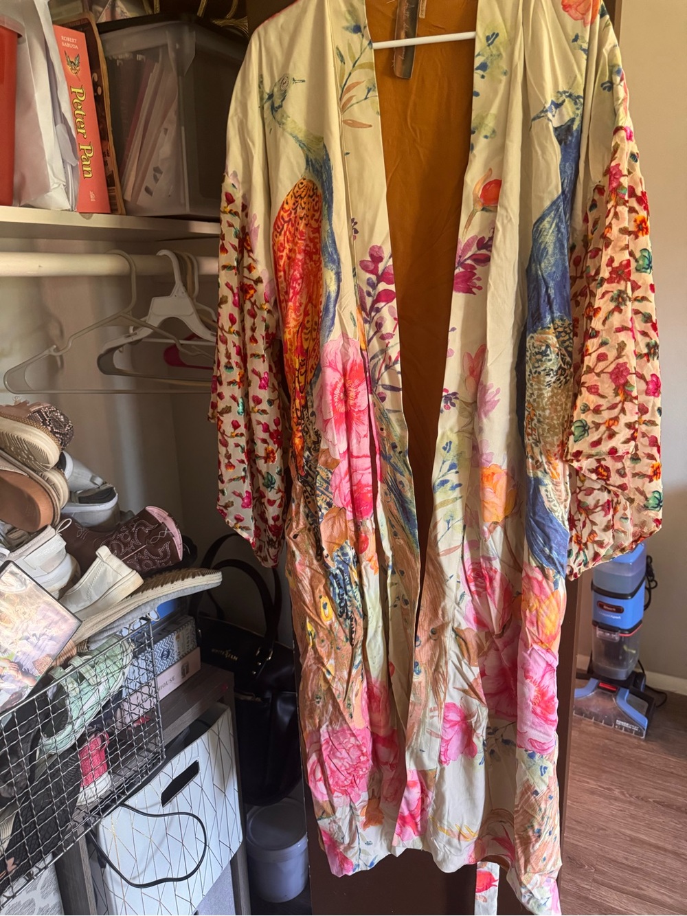Aratta Silent Journey Kimono Duster Peacock Burnout